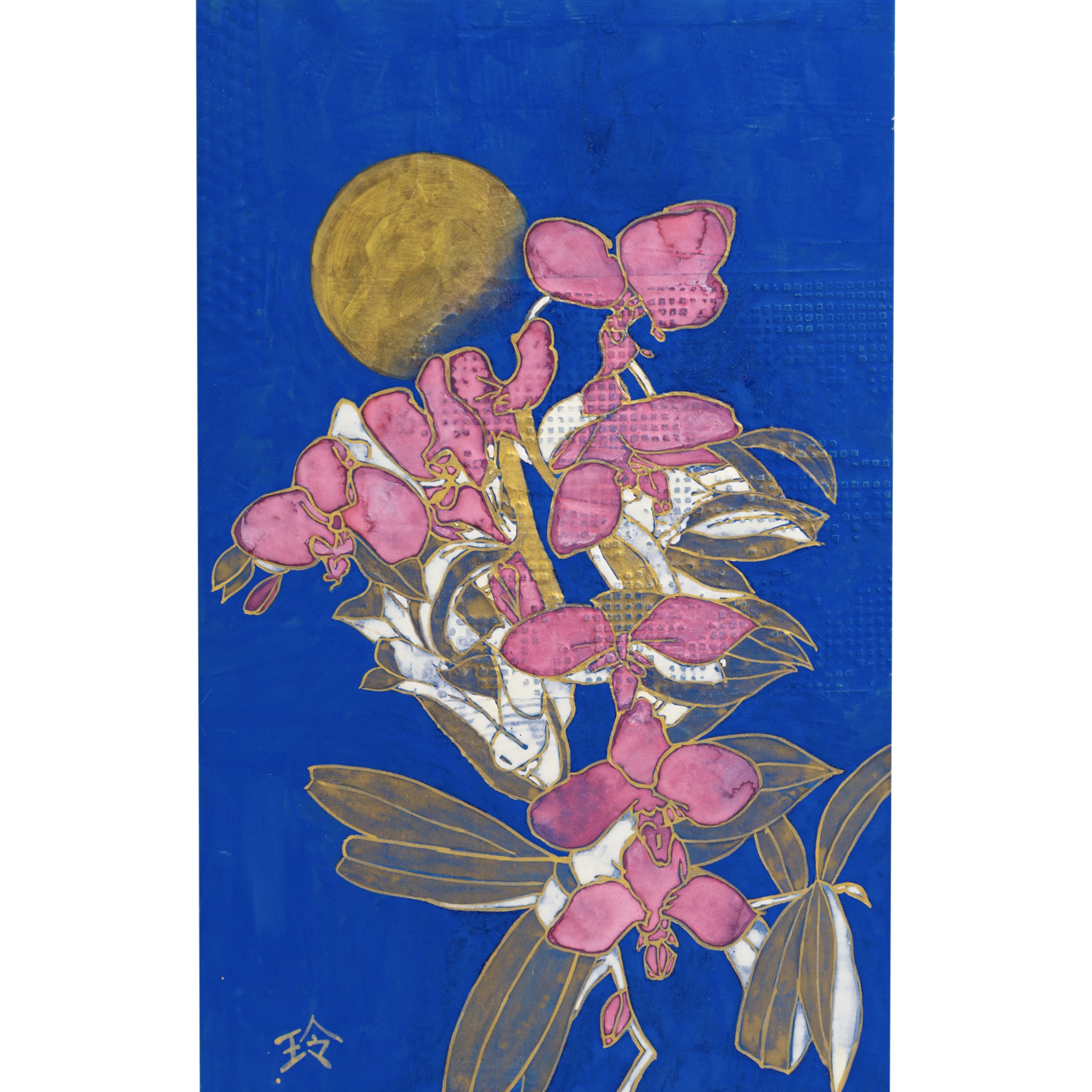 オリジナル日本画 Original Nihonga Painting by Rei Hayase, MORK Gallery Bangkok