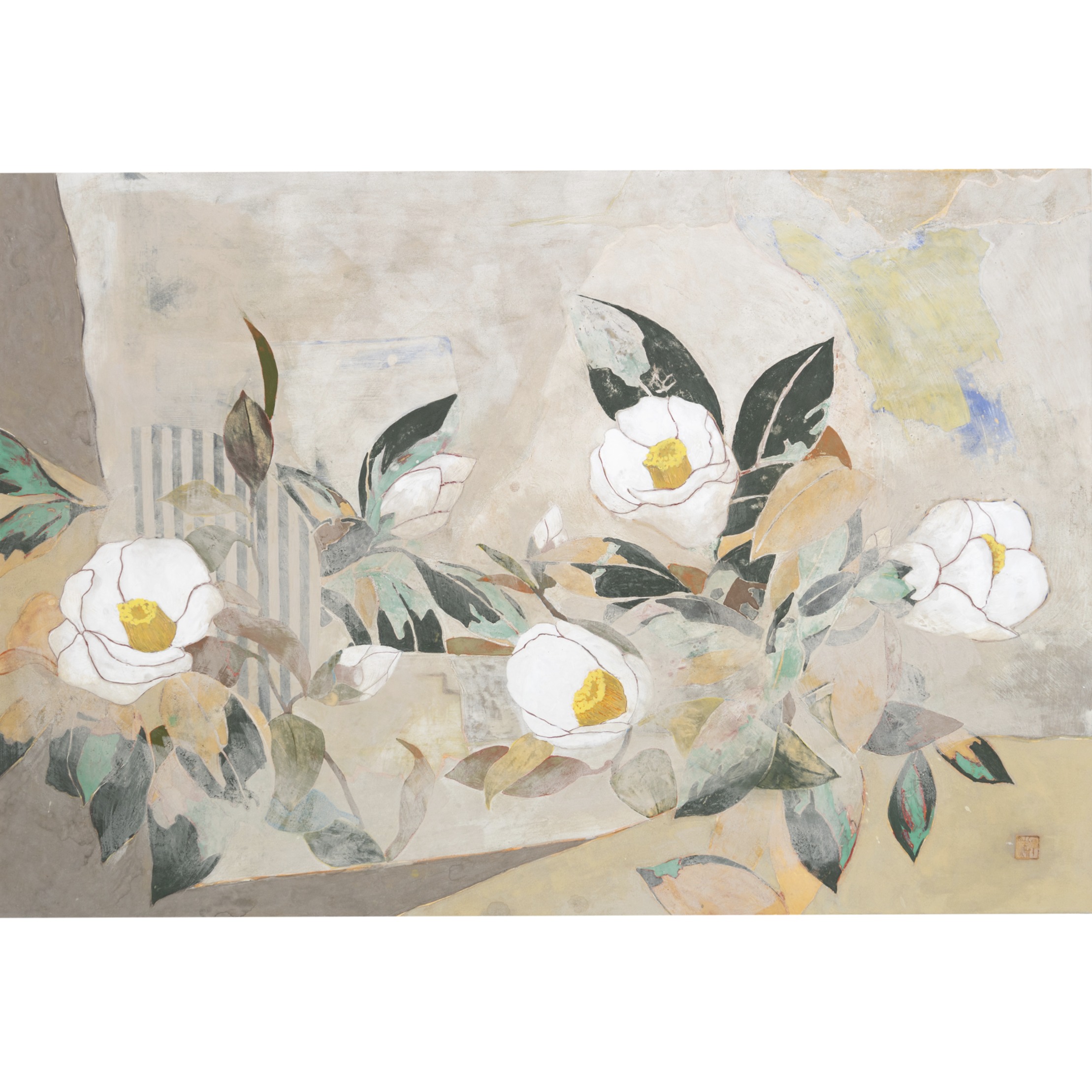 オリジナル日本画 Original Nihonga Painting by Rei Hayase, MORK Gallery Bangkok