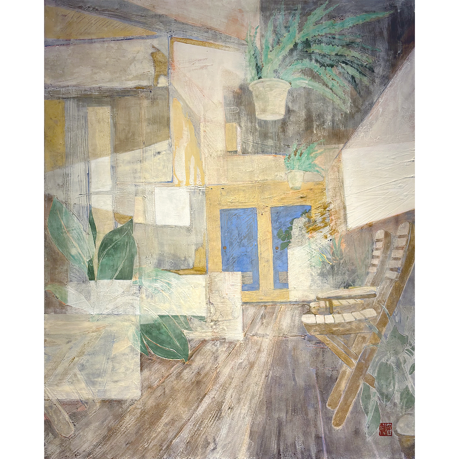 オリジナル日本画 Original Nihonga Painting by Rei Hayase, MORK Gallery Bangkok