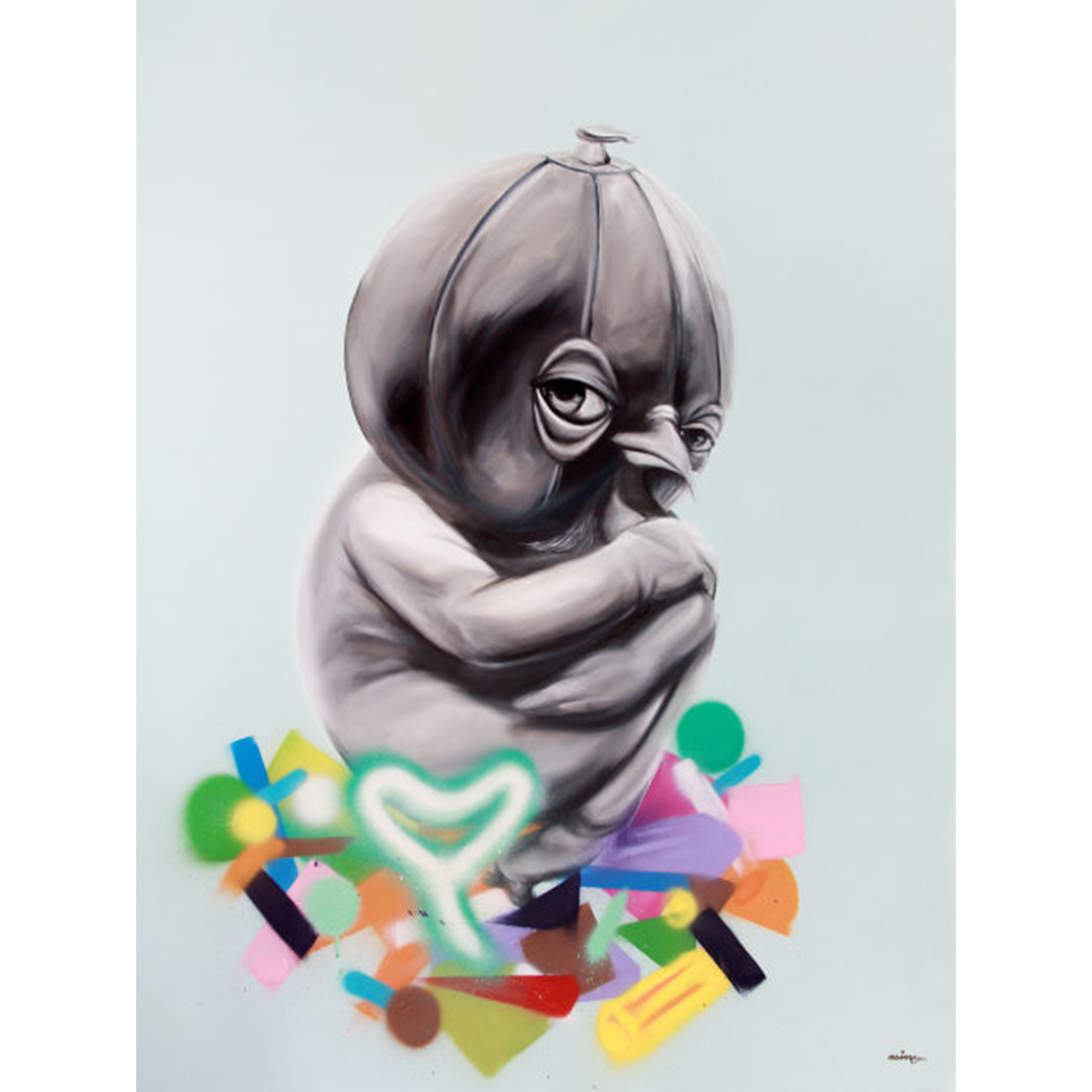 Original Street Art Painting, ASIN, MORK Gallery Bangkok