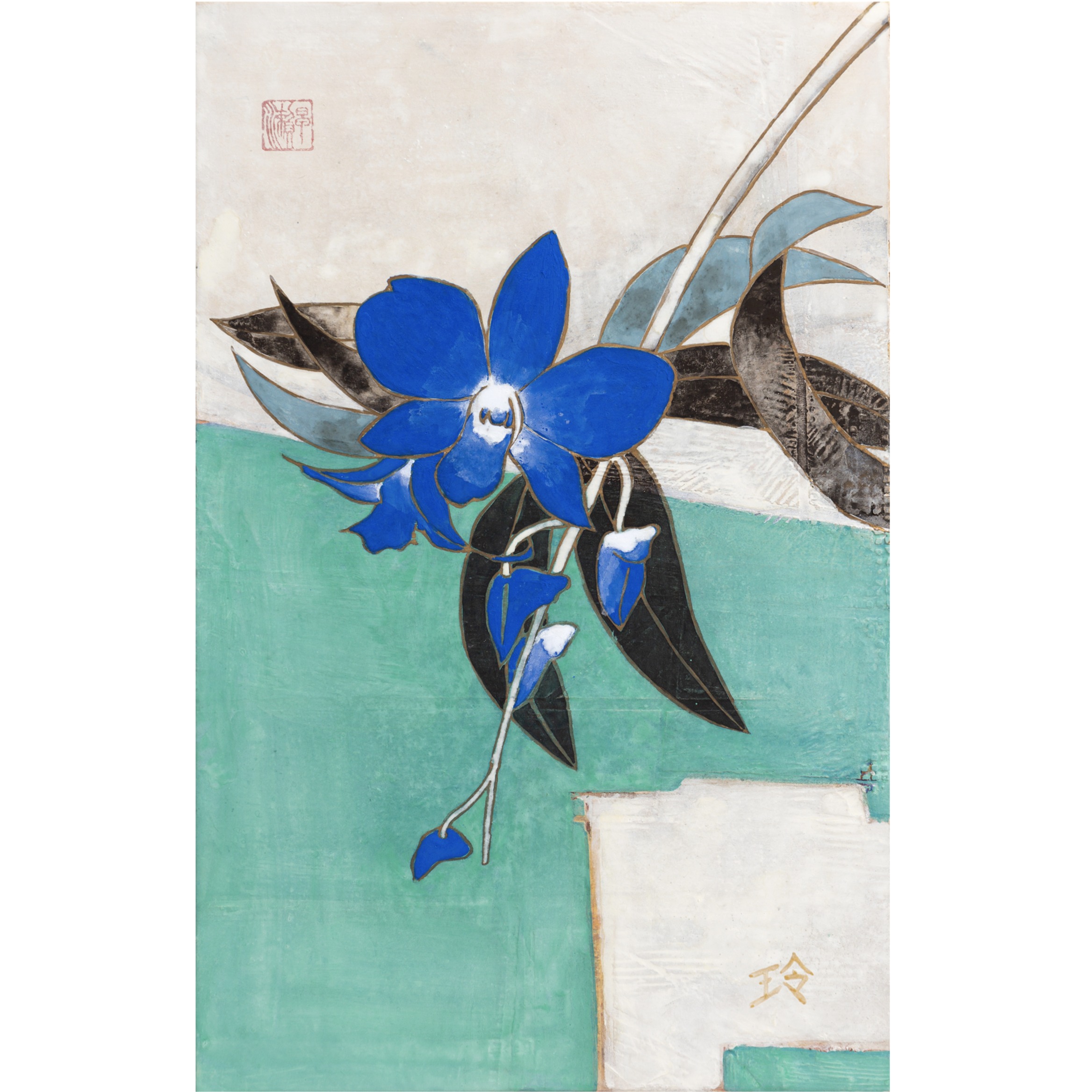 オリジナル日本画 Original Nihonga Painting by Rei Hayase, MORK Gallery Bangkok