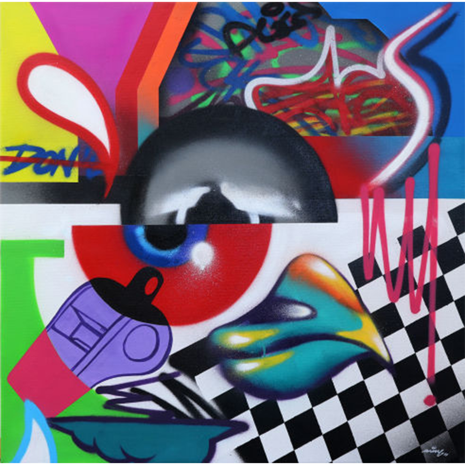Original Street Art Painting, ASIN, MORK Gallery Bangkok