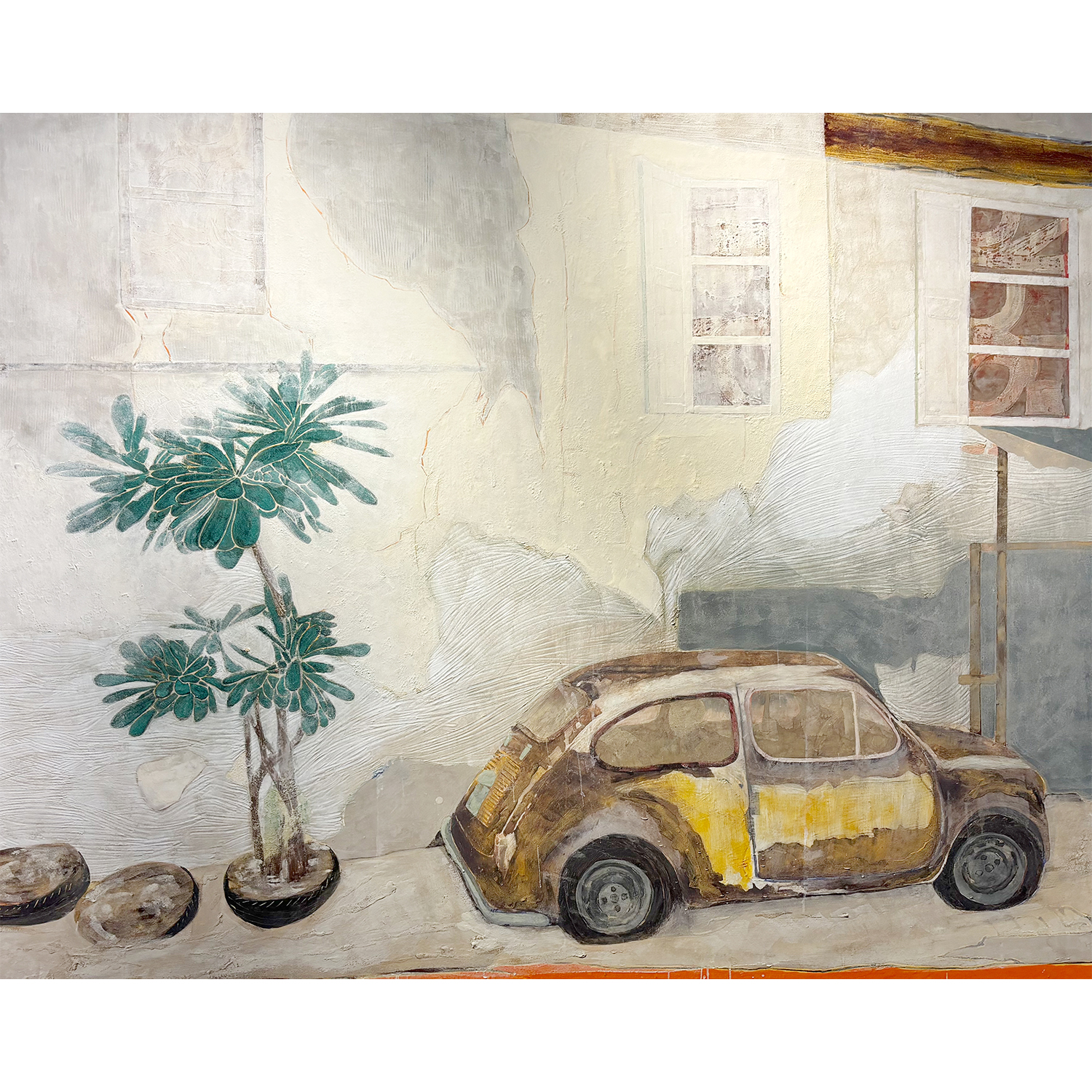 オリジナル日本画 Original Nihonga Painting by Rei Hayase, MORK Gallery Bangkok