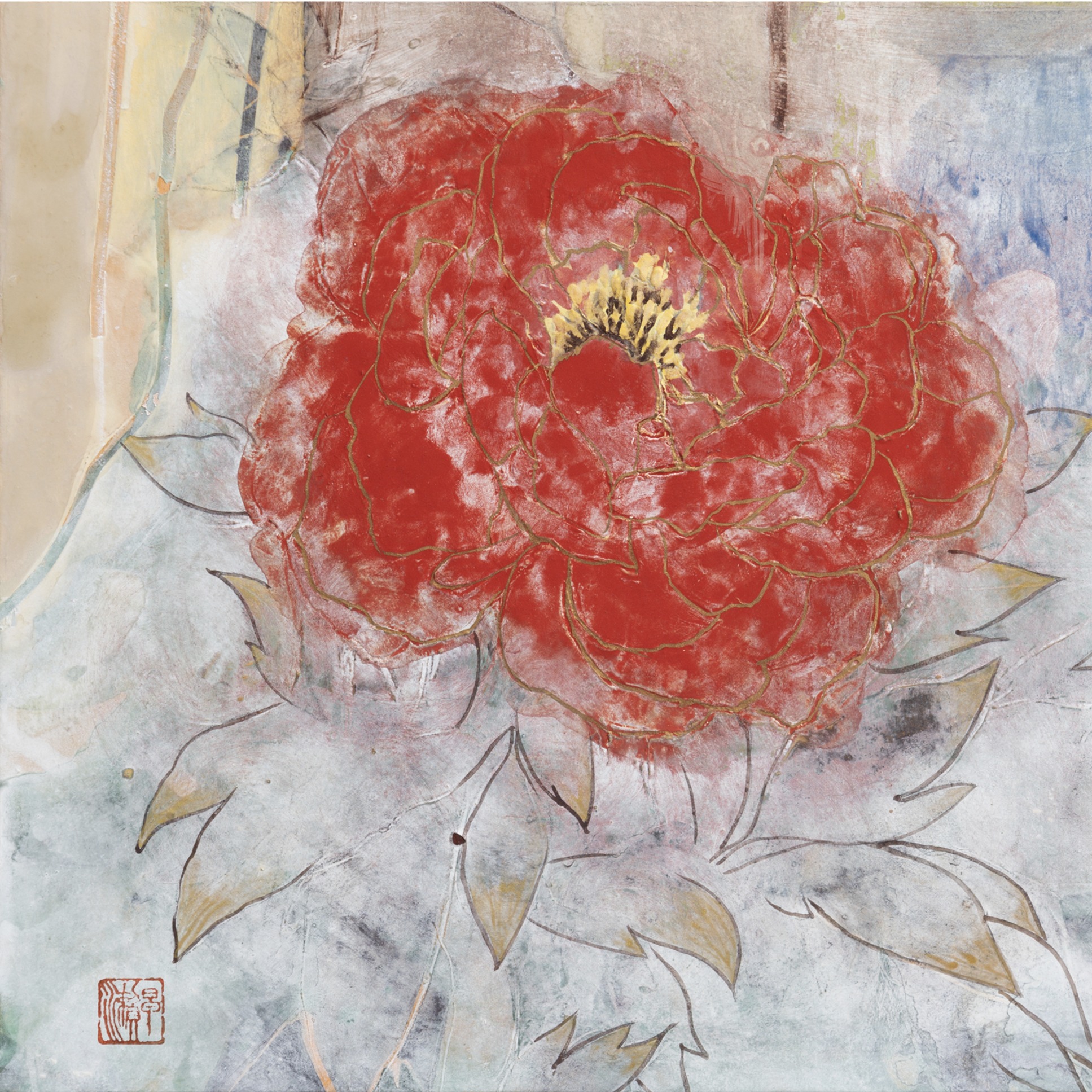 オリジナル日本画 Original Nihonga Painting by Rei Hayase, MORK Gallery Bangkok