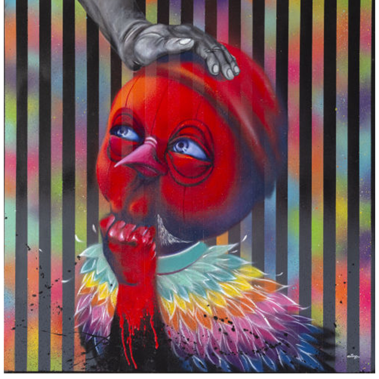 Original Street Art Painting, ASIN, MORK Gallery Bangkok