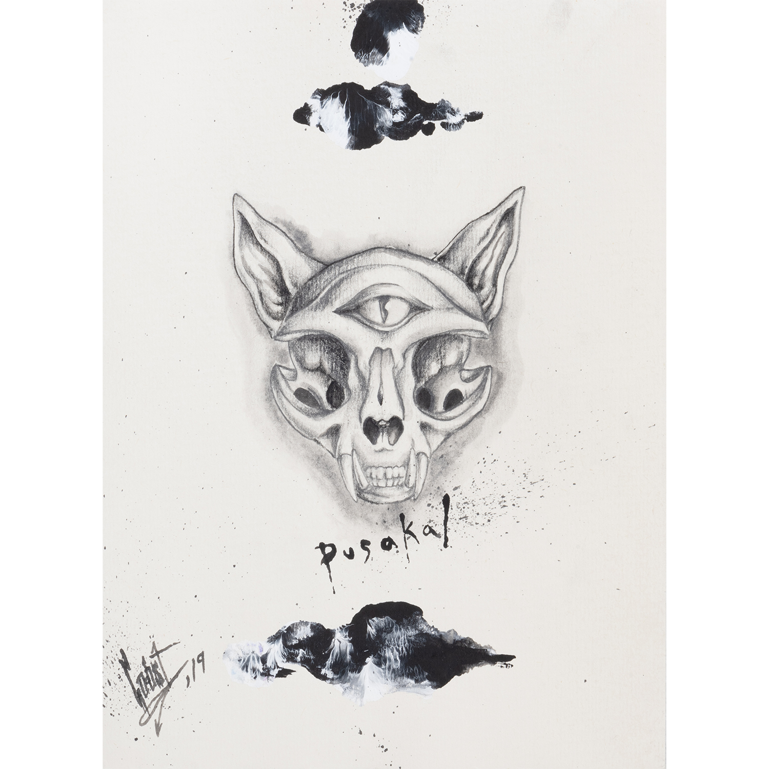 Original Acrylic and Graphite Drawing, Crist Espiritu, Visual Art, MORK Gallery Bangkok