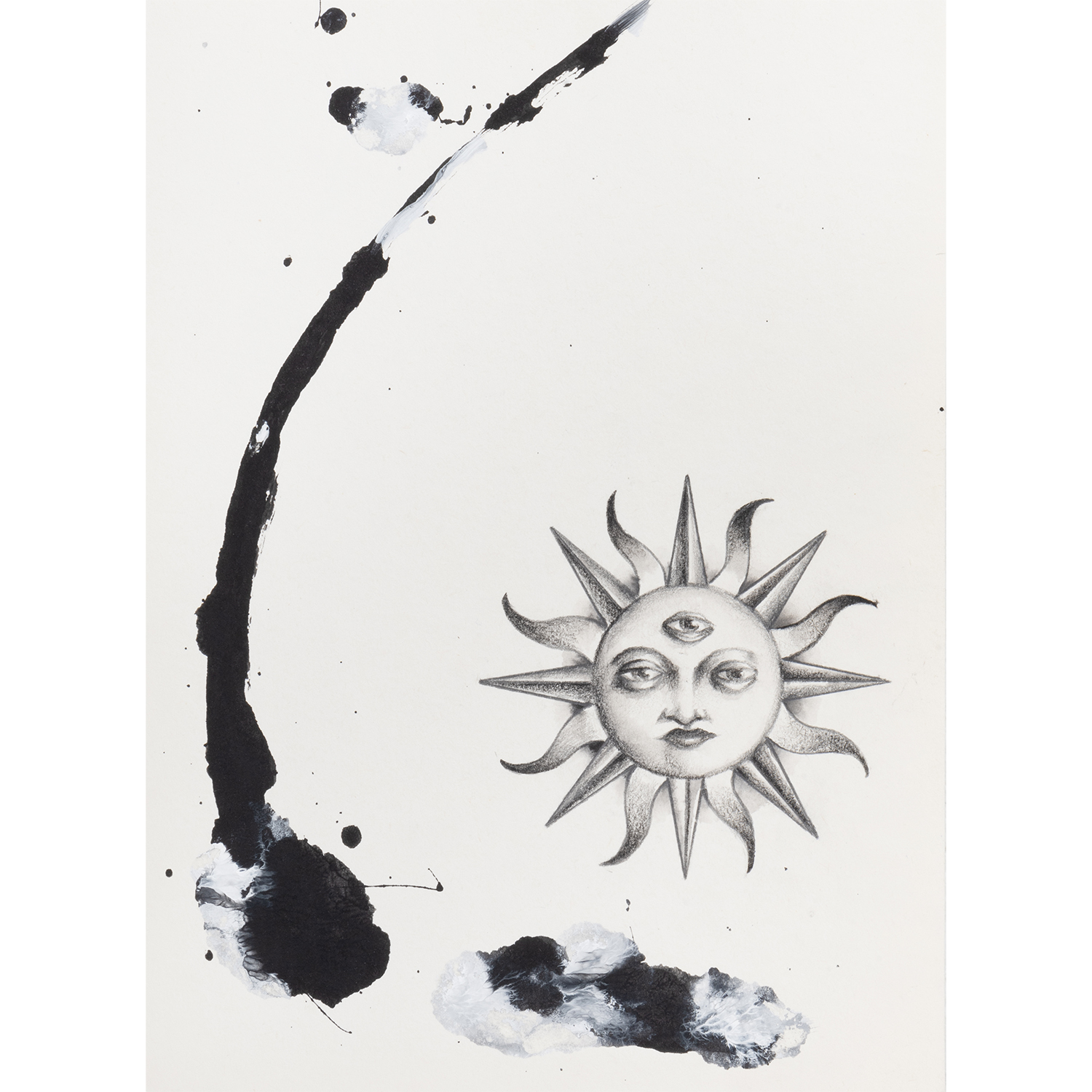 Original Acrylic and Graphite Drawing, Crist Espiritu, Visual Art, MORK Gallery Bangkok